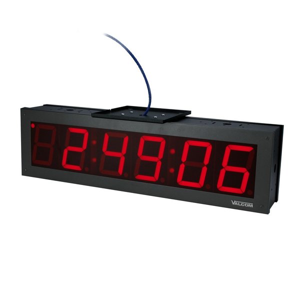 Valcom Ip Poe 6 Digit, 4 Inch Digital Clock, Double Sided VIP-D640ADS